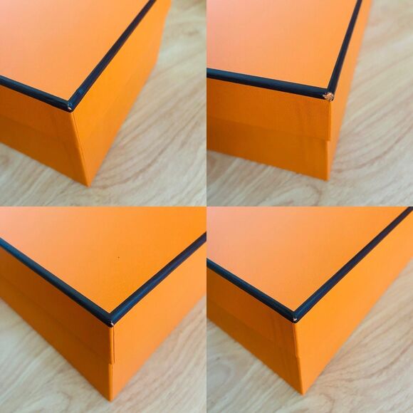 Hermes Gift Box - orange small shoe gift box {EMPTY BOX} (11.25" x 6.5" x 4") - Picture 7 of 9